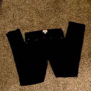 J Crew Matchstick Black Skinny Straight Jeans Size 27